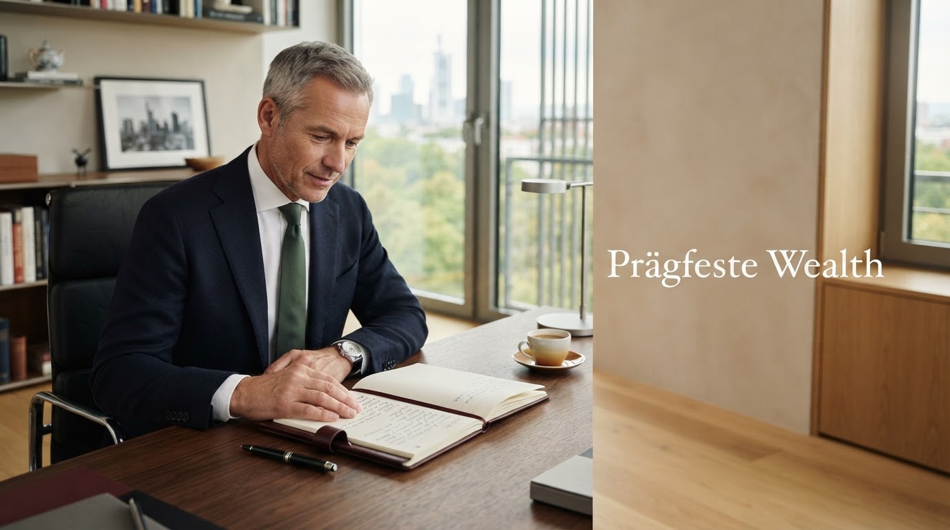 Prägfeste Wealth – Analystenarbeitsplatz mit Marktdaten auf mehreren Bildschirmen